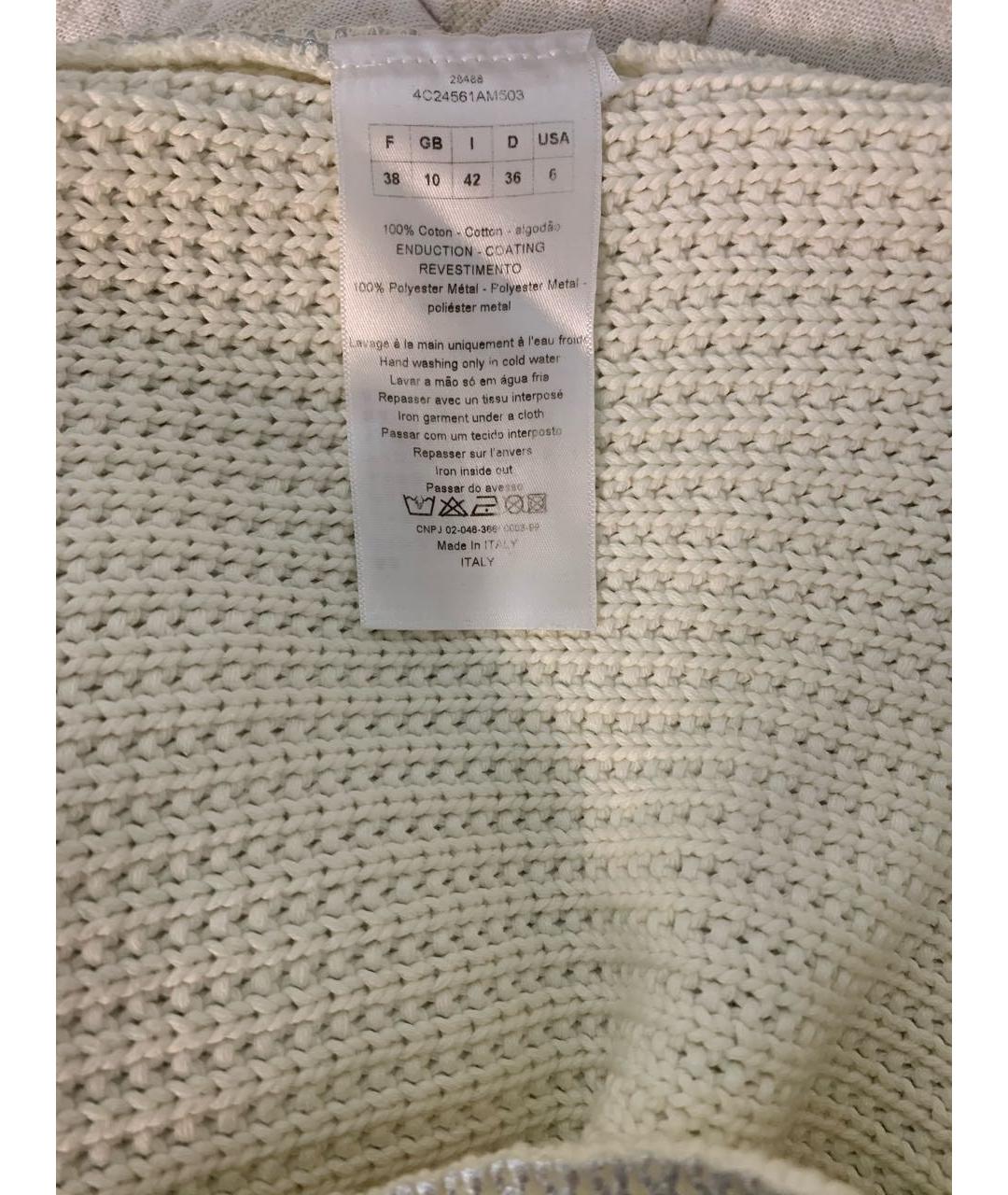 CHRISTIAN DIOR PRE-OWNED Белый хлопковый джемпер / свитер, фото 6