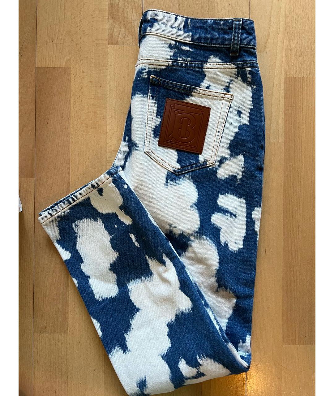 BURBERRY Хлопковые прямые джинсы, фото 5