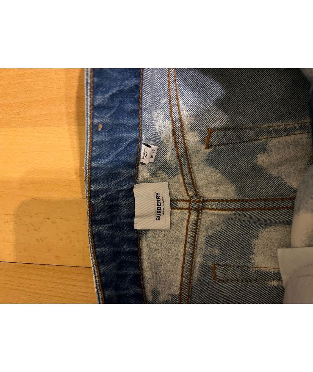 BURBERRY Хлопковые прямые джинсы, фото 3
