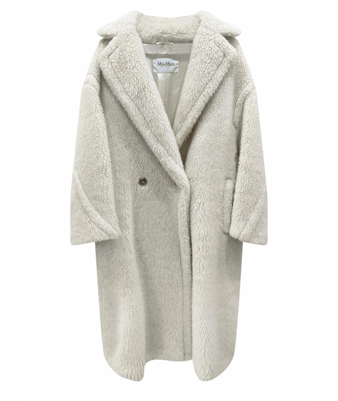MAX MARA Белая шерстяная шуба, фото 1