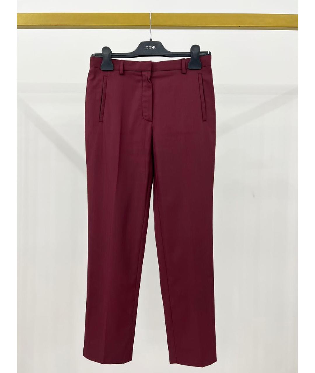 HERMES PRE-OWNED Бордовые прямые брюки, фото 10