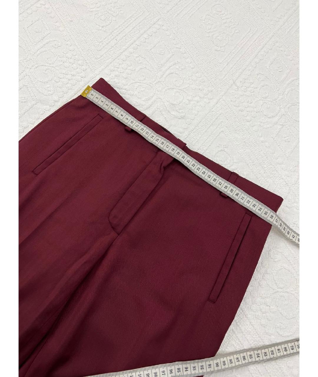 HERMES PRE-OWNED Бордовые прямые брюки, фото 7