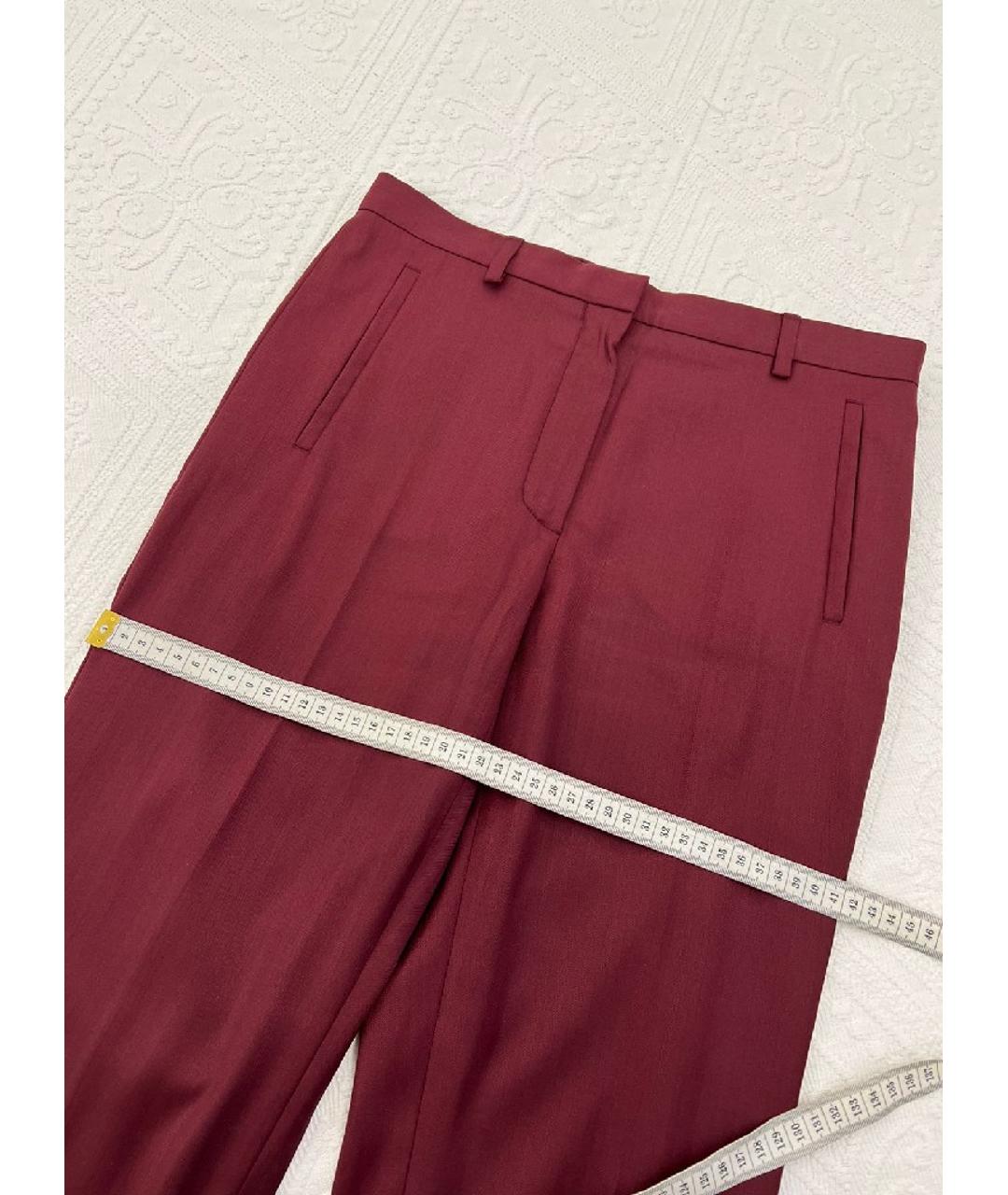 HERMES PRE-OWNED Бордовые прямые брюки, фото 8