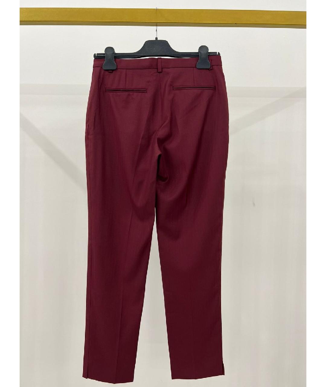 HERMES PRE-OWNED Бордовые прямые брюки, фото 6