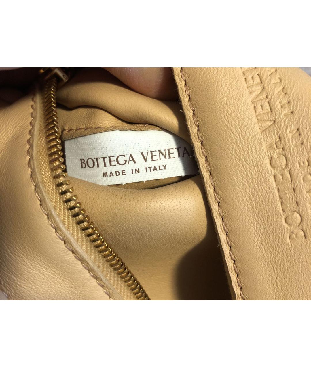 BOTTEGA VENETA Бежевая кожаная сумка через плечо, фото 5