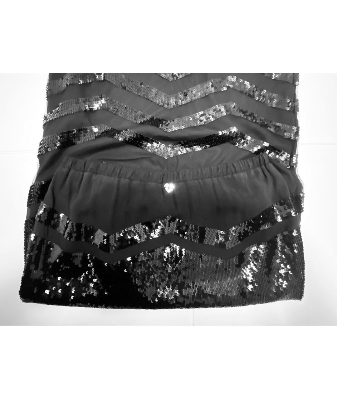 TWIN-SET Черная полиэстеровая юбка миди, фото 4