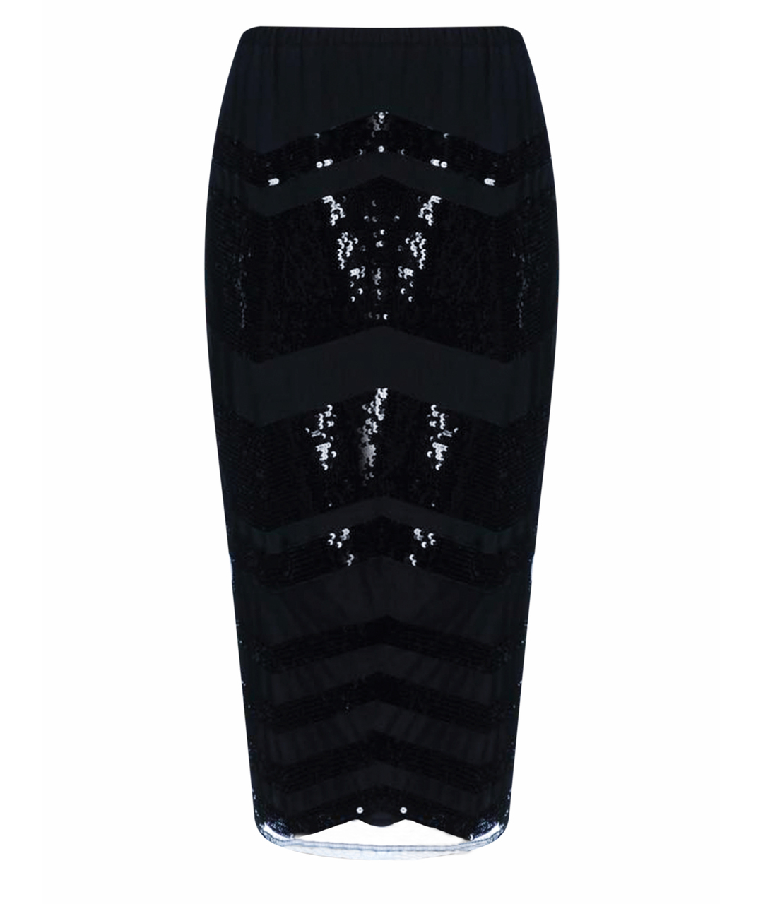 TWIN-SET Черная полиэстеровая юбка миди, фото 1