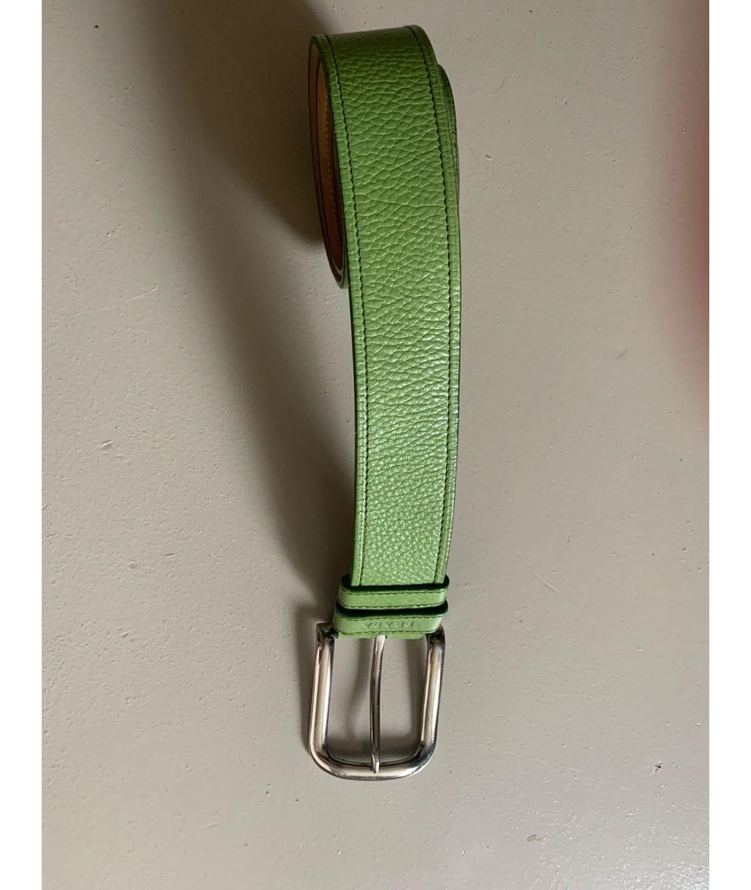 PRADA Зеленый кожаный ремень, фото 2