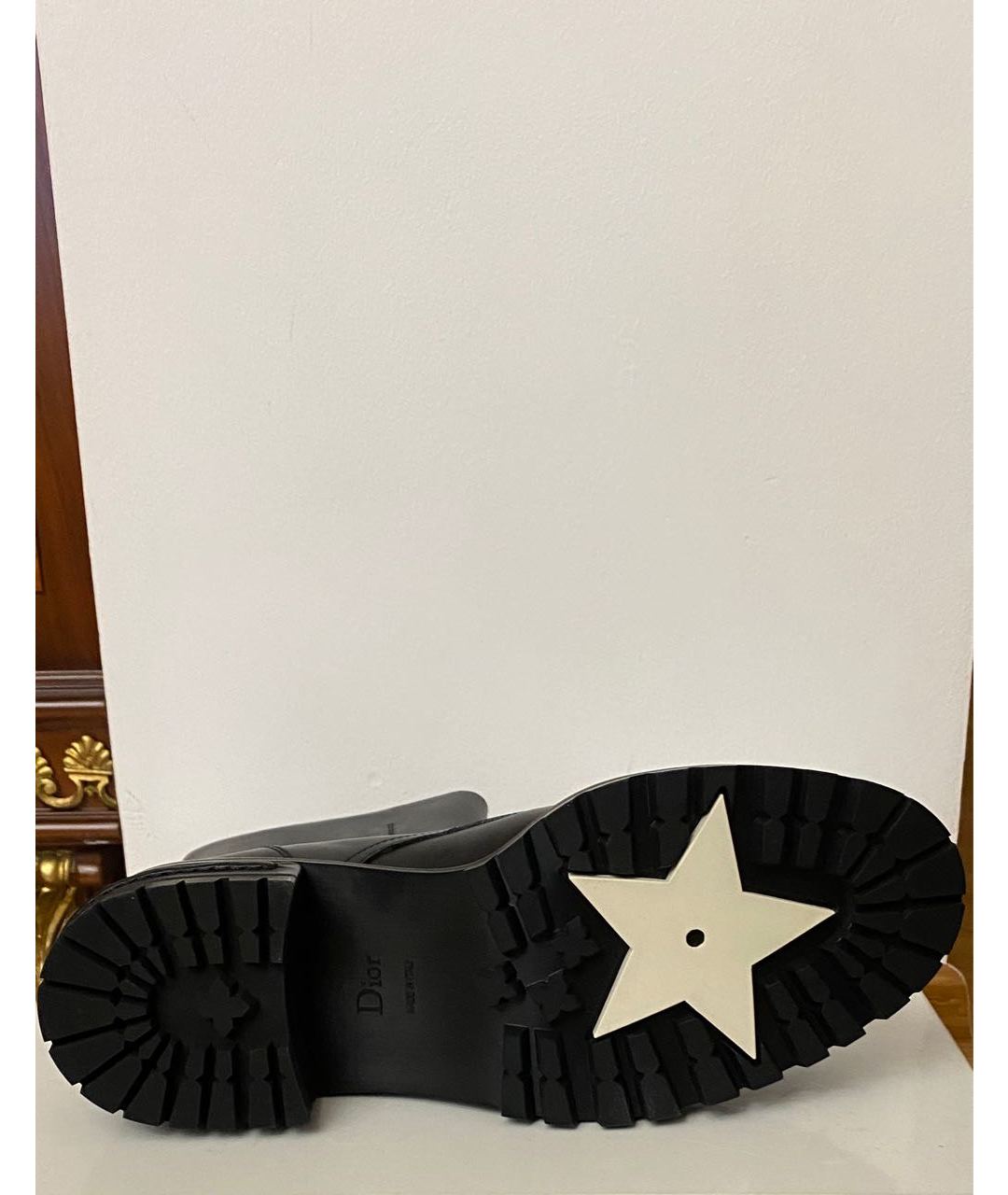 CHRISTIAN DIOR PRE-OWNED Черные кожаные ботинки, фото 5