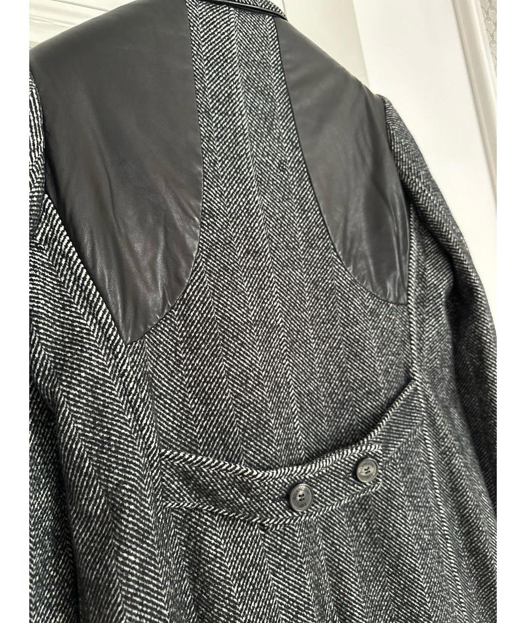 BILANCIONI Серое шерстяное пальто, фото 8