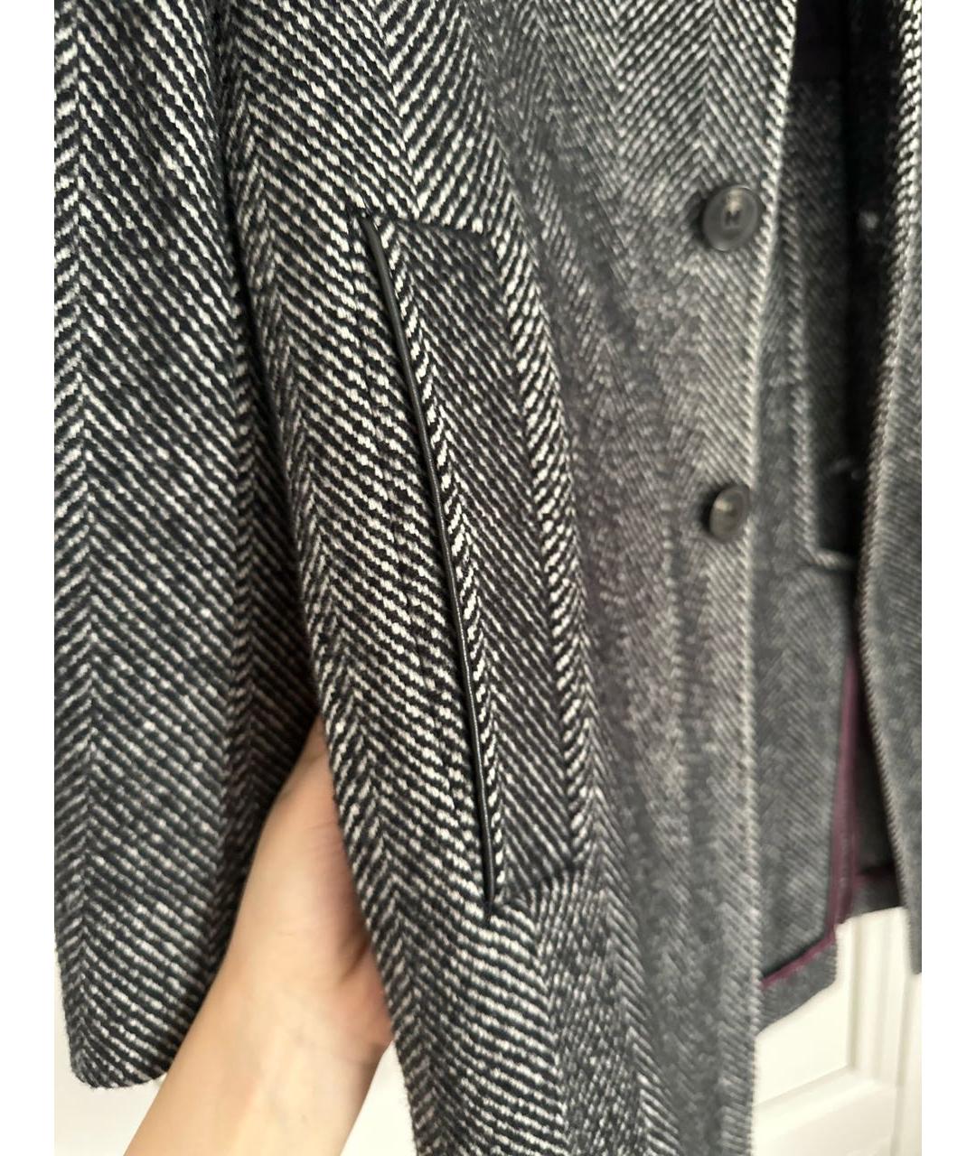 BILANCIONI Серое шерстяное пальто, фото 6