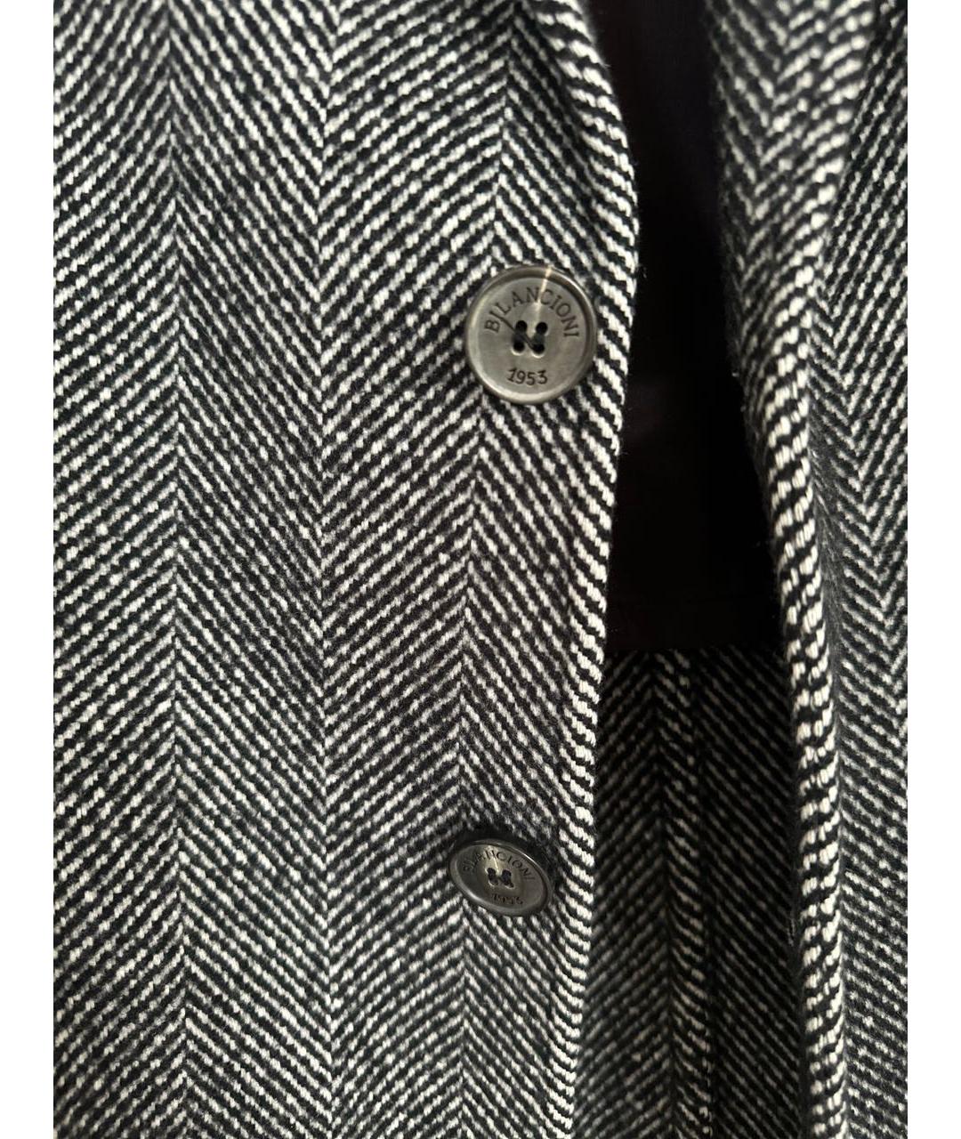 BILANCIONI Серое шерстяное пальто, фото 4