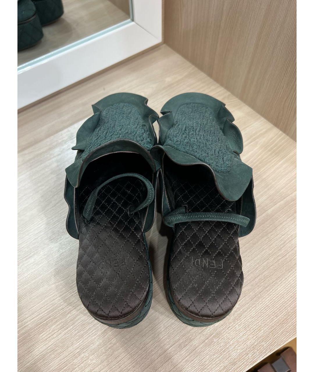 FENDI Замшевые сабо, фото 3