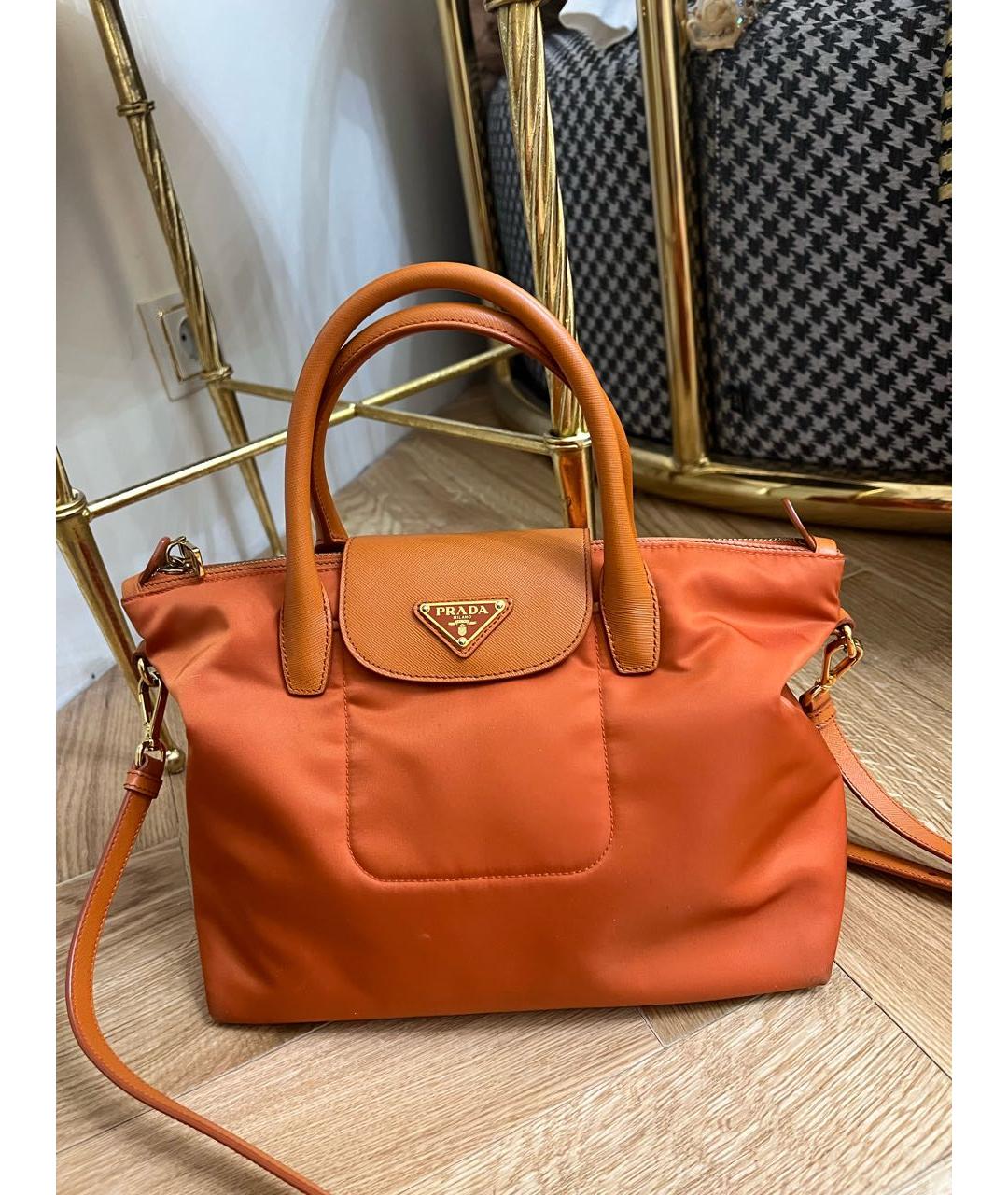 PRADA Оранжевая сумка тоут, фото 3