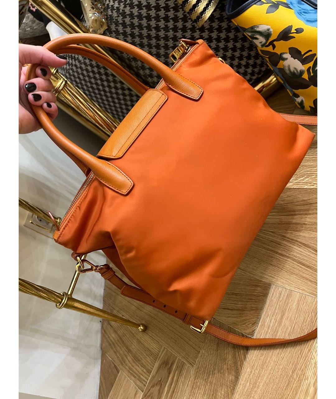 PRADA Оранжевая сумка тоут, фото 2