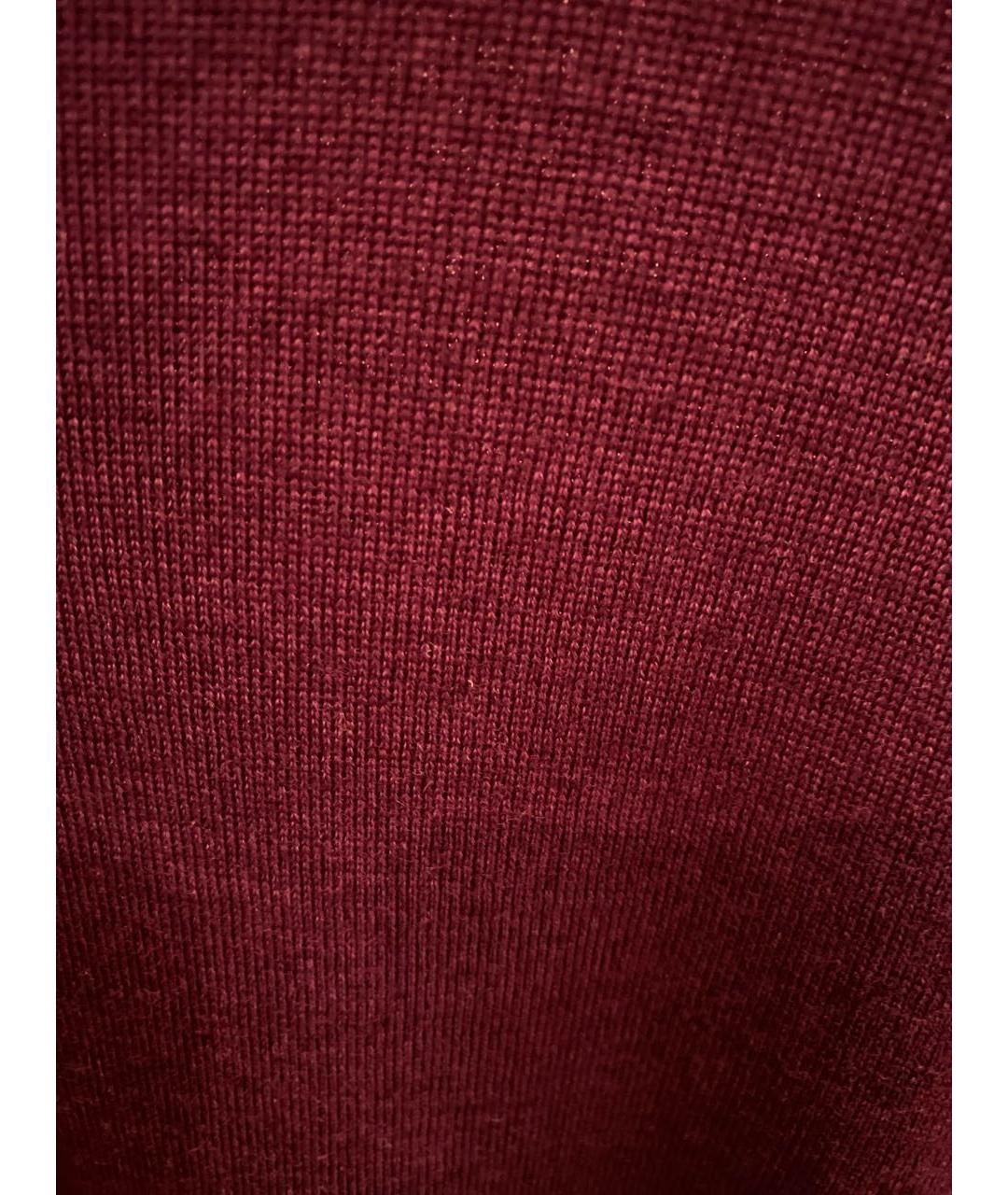 DANIELE FIESOLI Бордовый шерстяной джемпер / свитер, фото 4