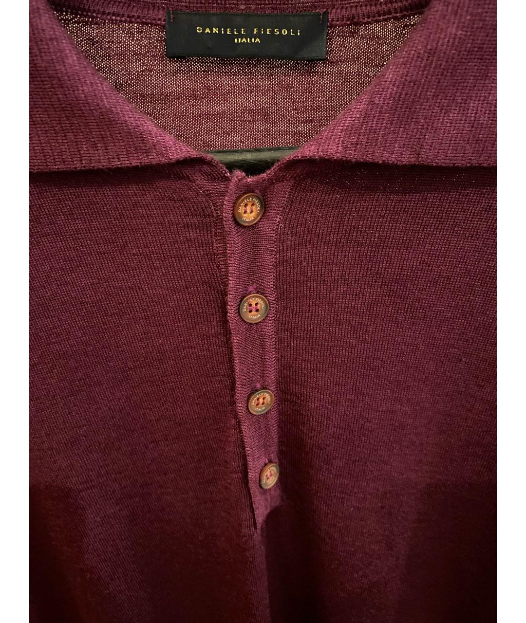 DANIELE FIESOLI Бордовый шерстяной джемпер / свитер, фото 5