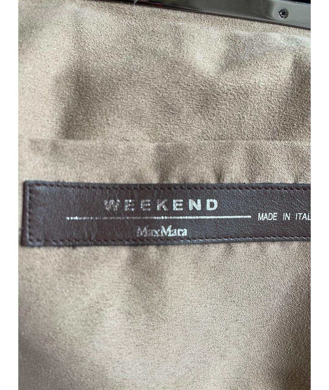 WEEKEND MAX MARA Коричневая меховая сумка с короткими ручками, фото 3