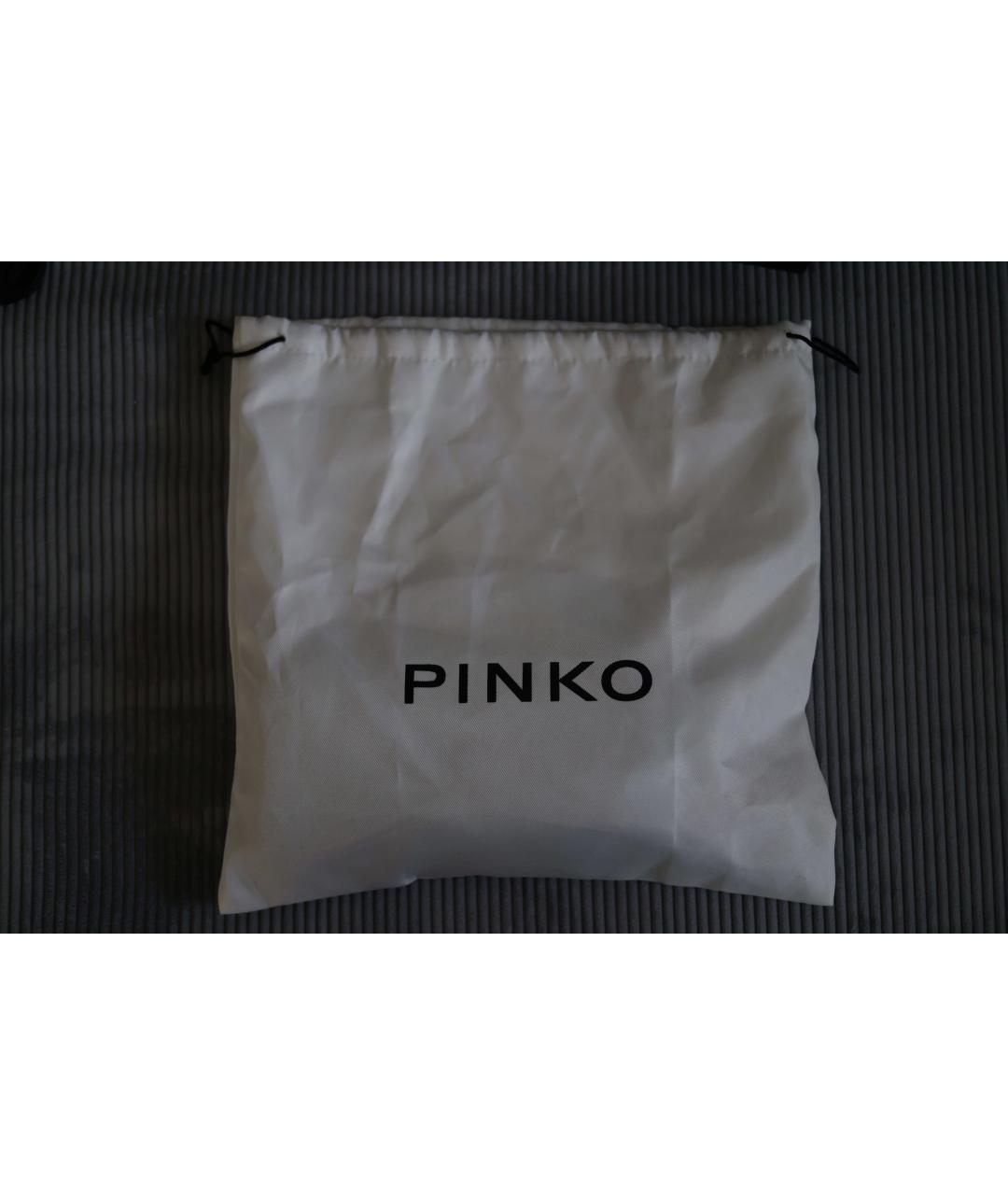 PINKO Черная кожаная сумка через плечо, фото 6