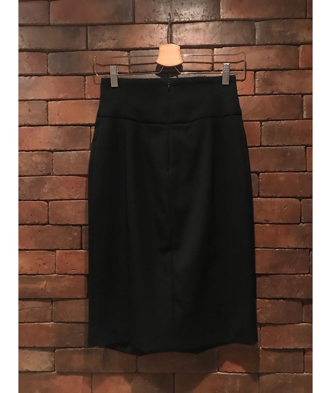 EMPORIO ARMANI Черная шерстяная юбка миди, фото 2