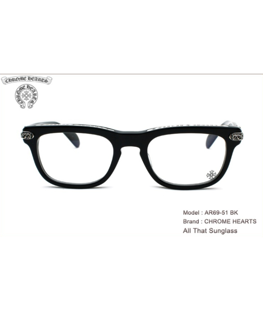 CHROME HEARTS Черные солнцезащитные очки, фото 2