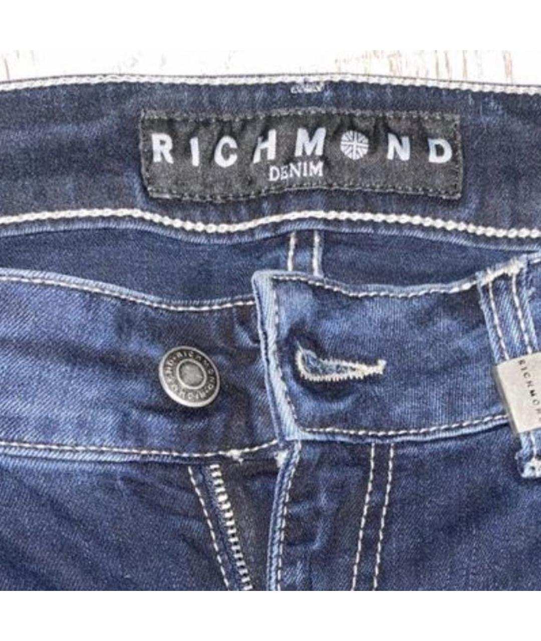 JOHN RICHMOND Темно-синие джинсы слим, фото 3
