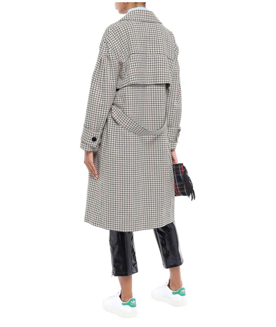 MAJE Бежевый шерстяной тренч/плащ, фото 4