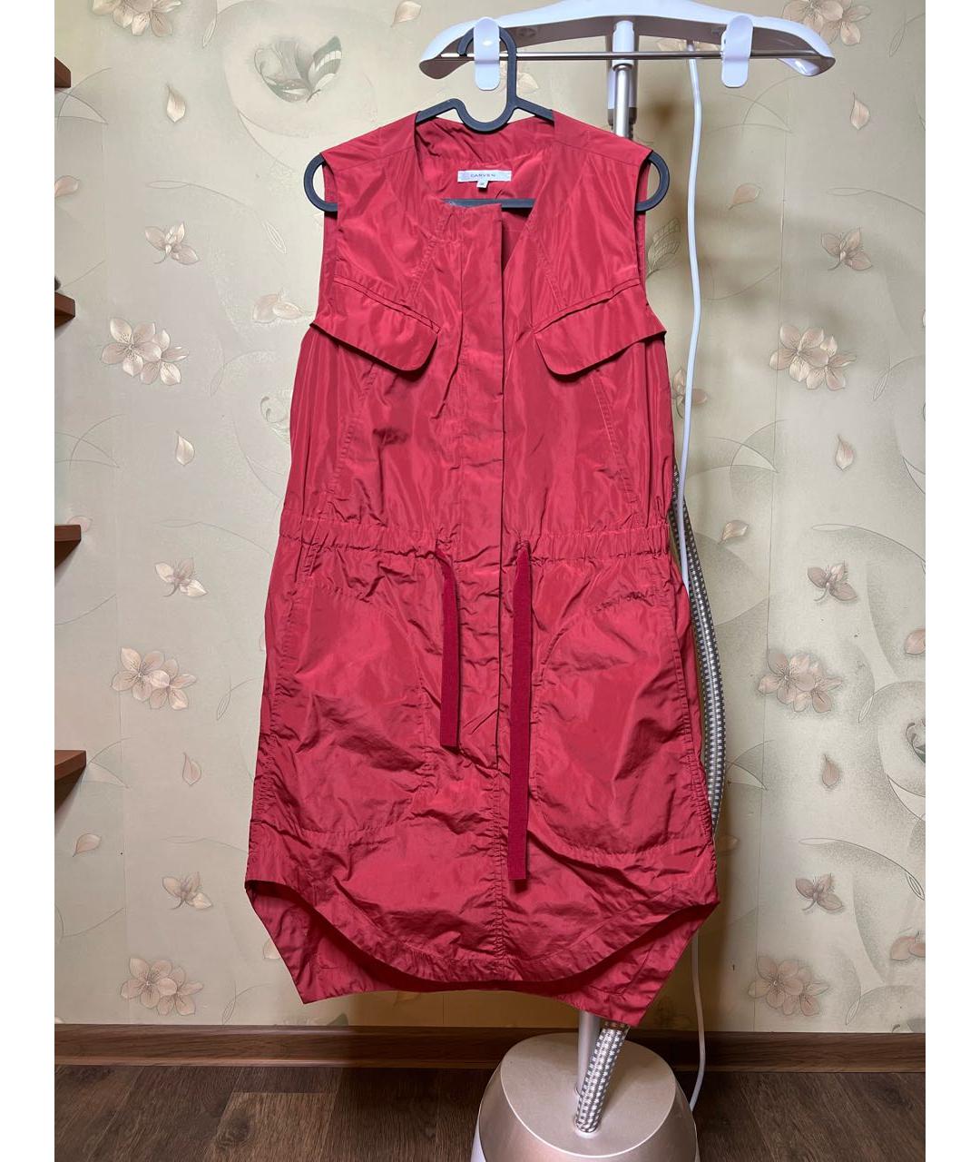 CARVEN Красное полиэстеровое платье, фото 8