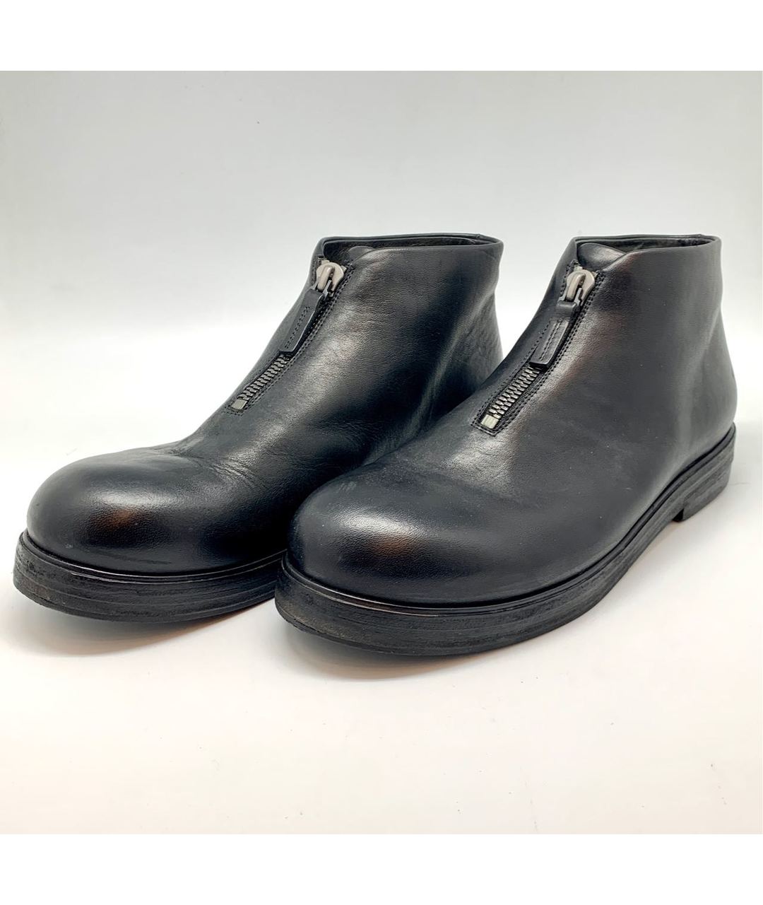 MARSELL Черные кожаные низкие ботинки, фото 3