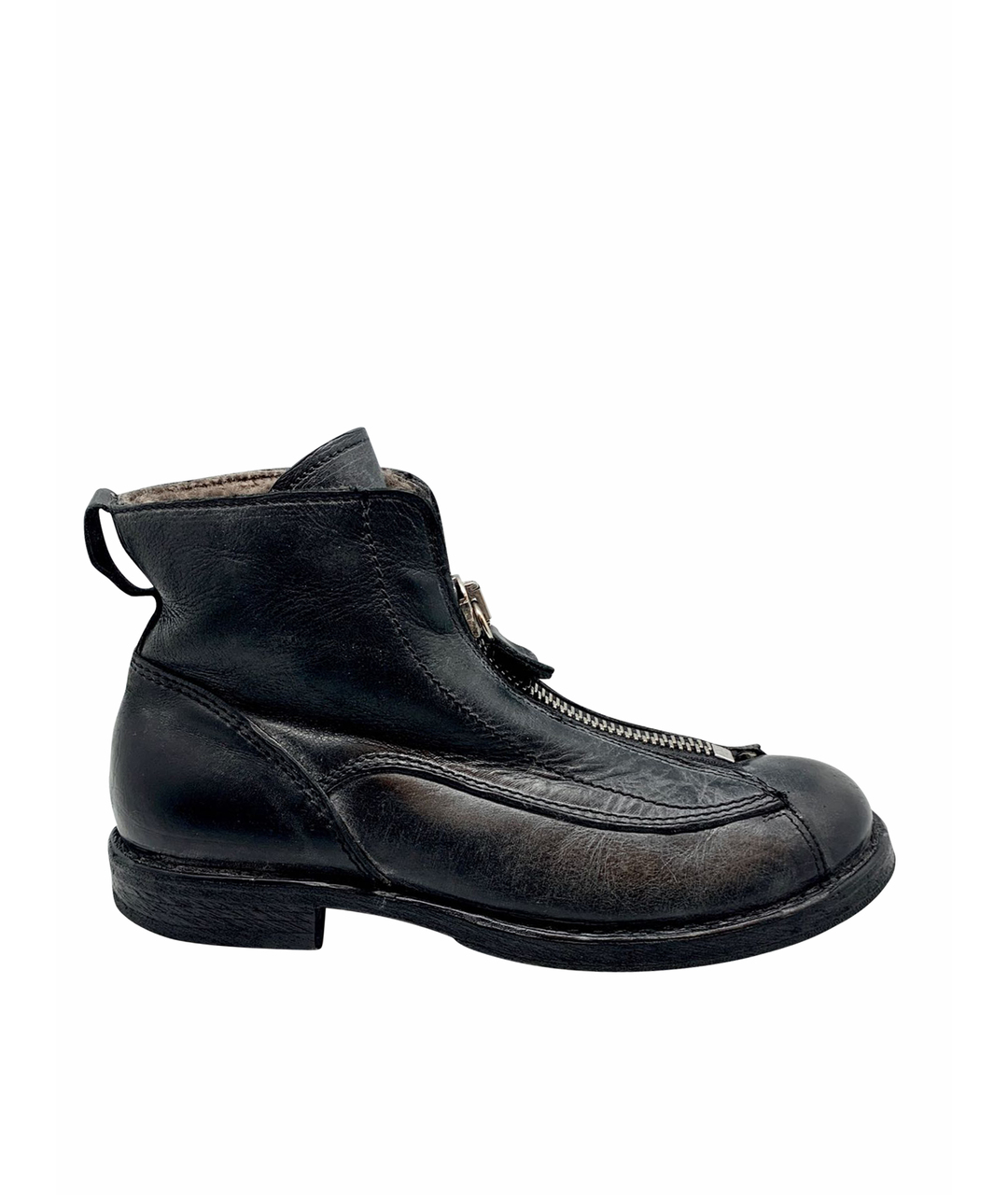 moma Черные кожаные высокие ботинки, фото 1