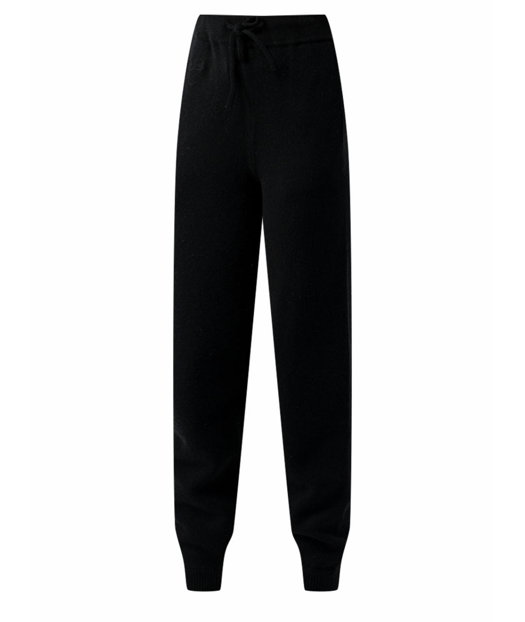 MC2 SAINT BARTH Черные шерстяные прямые брюки, фото 1