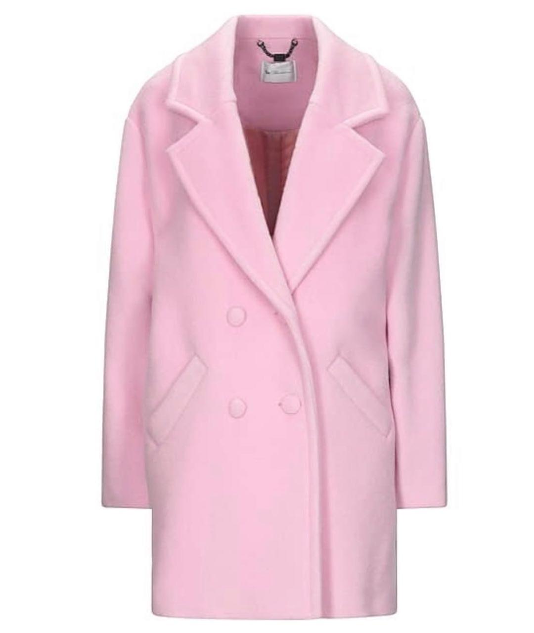 BLUMARINE Розовое шерстяное пальто, фото 1