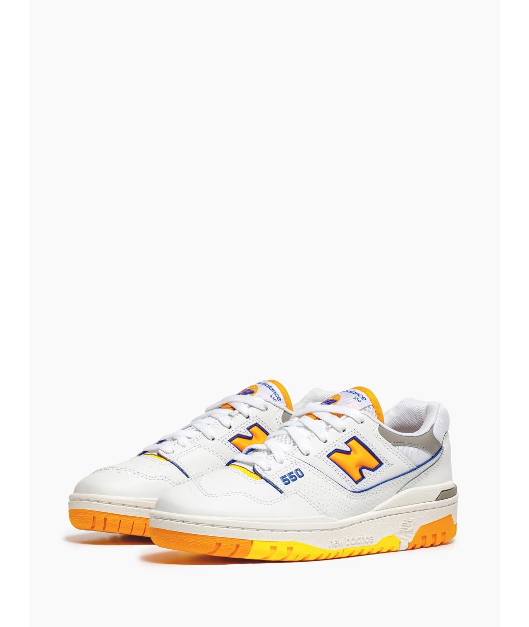 NEW BALANCE Оранжевое кожаные кроссовки, фото 2
