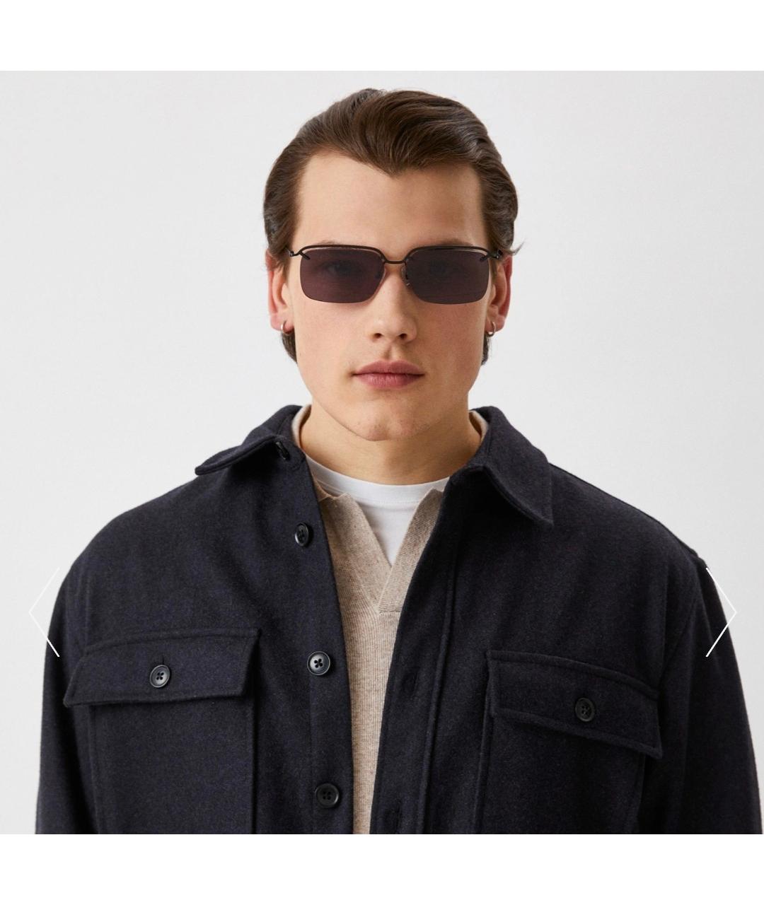 MCQ ALEXANDER MCQUEEN Черные металлические солнцезащитные очки, фото 8