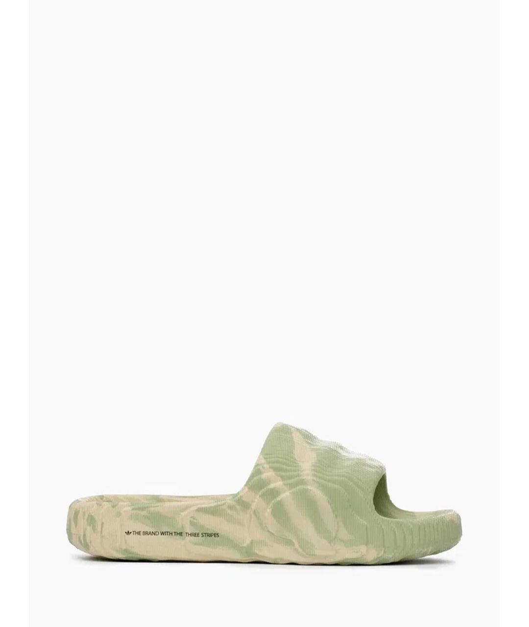 ADIDAS YEEZY Зеленые резиновые шлепанцы, фото 1
