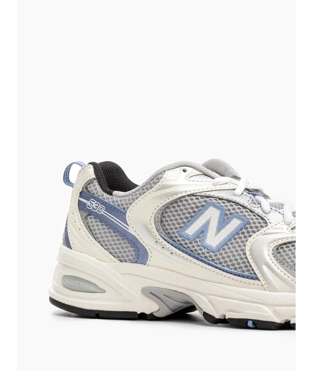 NEW BALANCE Серые кожаные кроссовки, фото 4