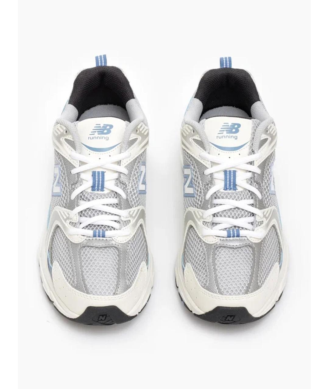 NEW BALANCE Серые кожаные кроссовки, фото 3