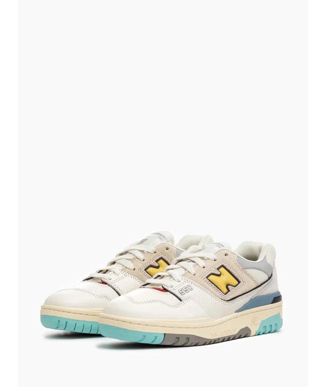 NEW BALANCE Желтые кожаные кроссовки, фото 2