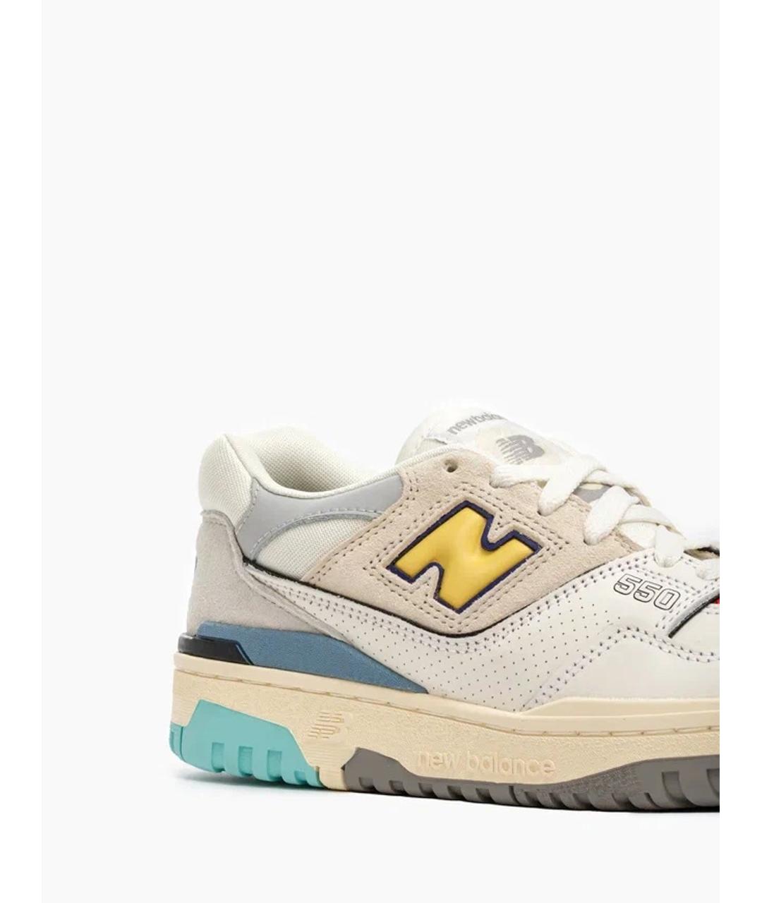 NEW BALANCE Желтые кожаные кроссовки, фото 4