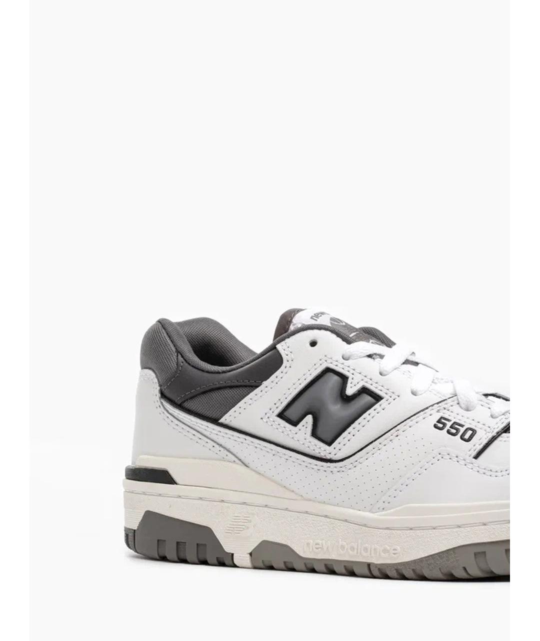 NEW BALANCE Серые кожаные кроссовки, фото 4