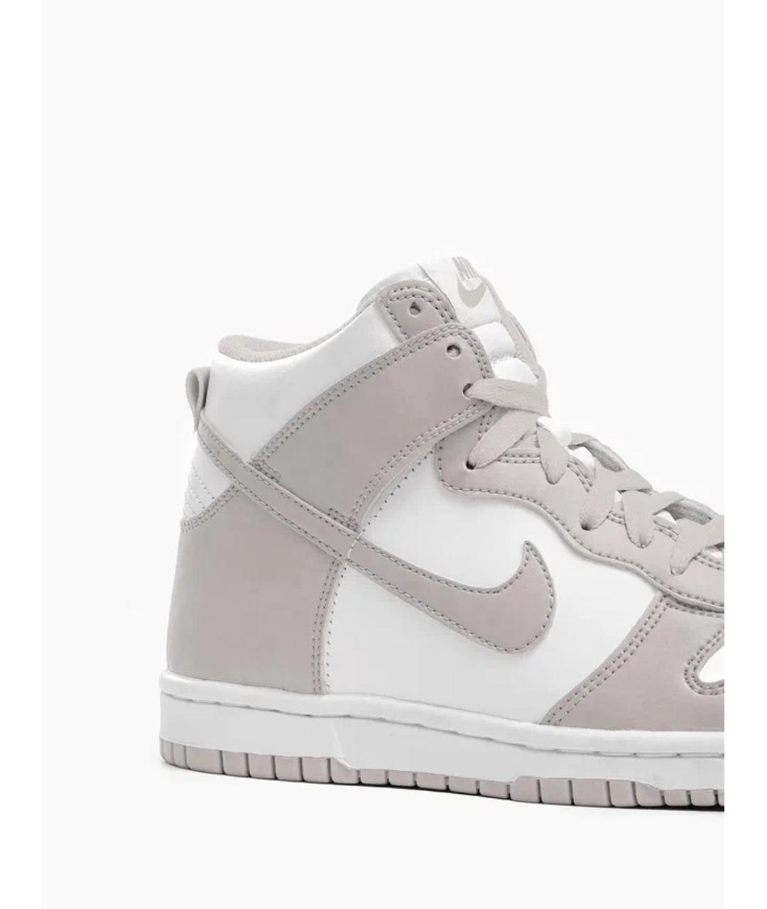 NIKE Серые кожаные кроссовки, фото 4