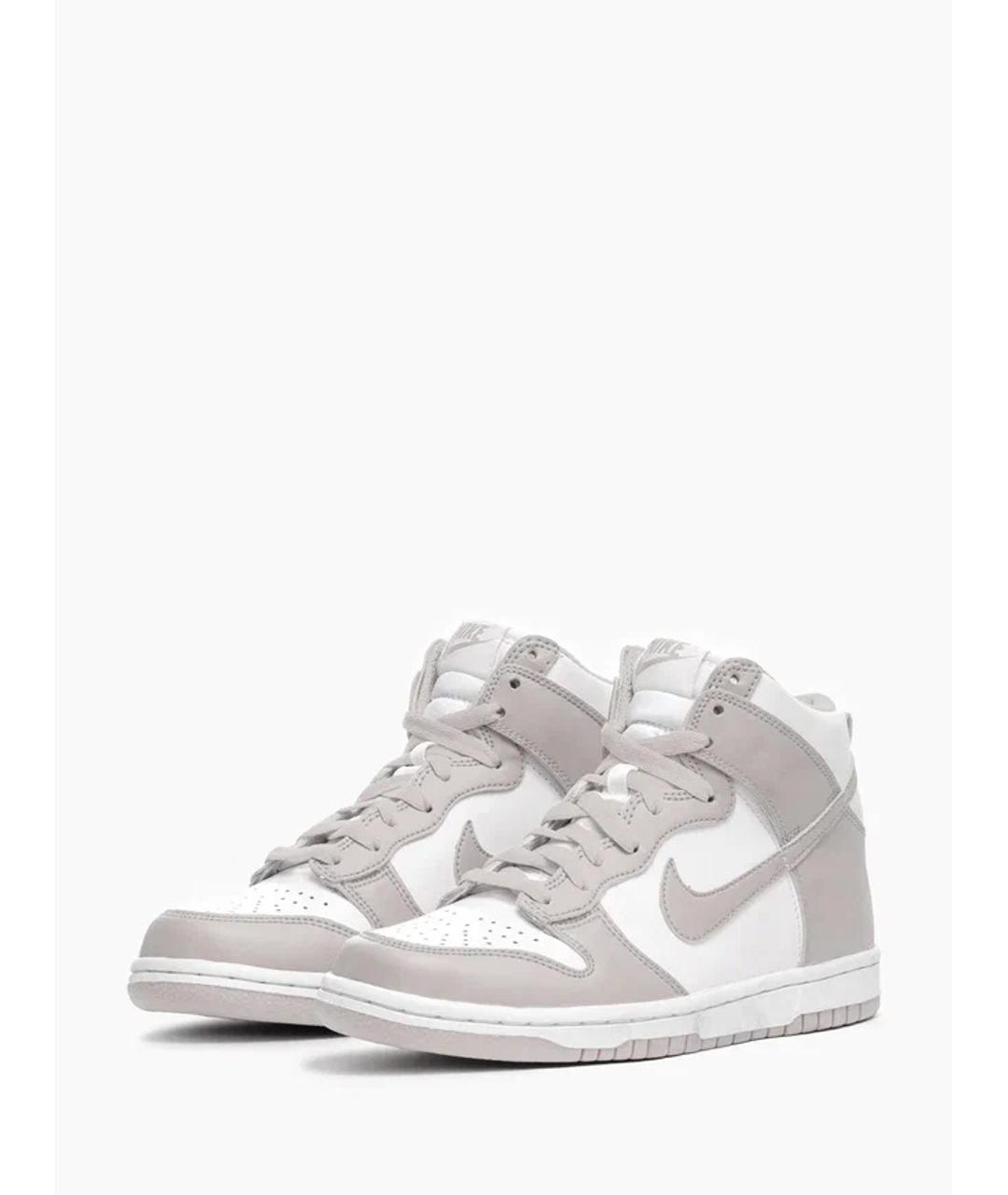 NIKE Серые кожаные кроссовки, фото 2