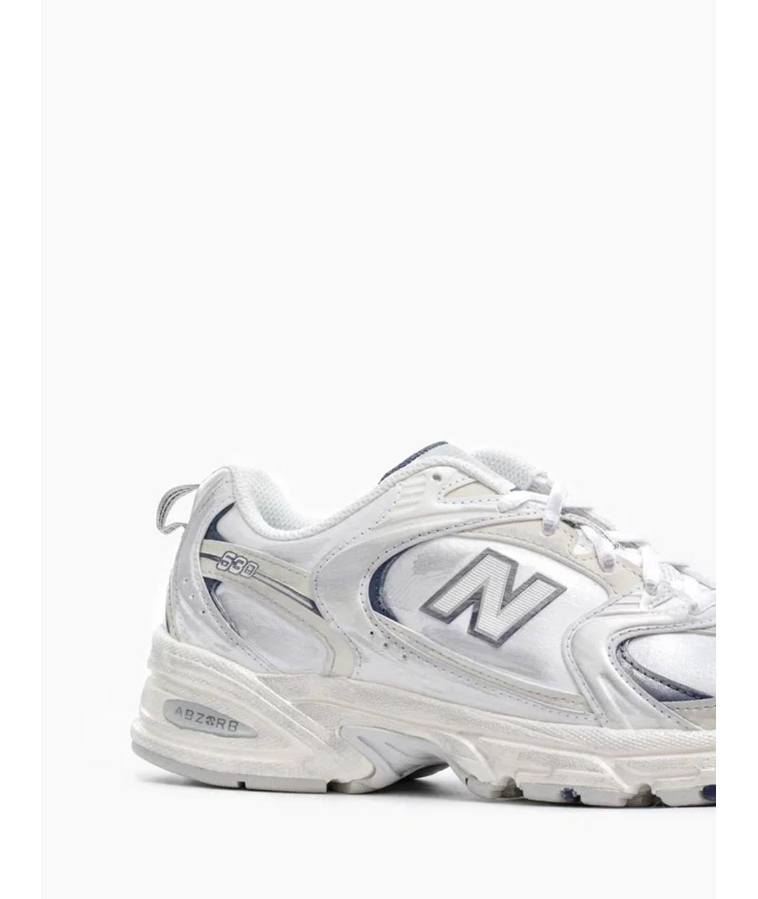 NEW BALANCE Серые кожаные кроссовки, фото 4