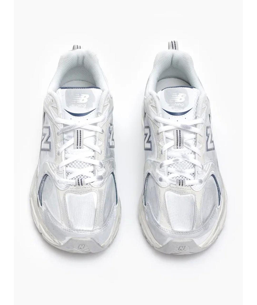NEW BALANCE Серые кожаные кроссовки, фото 3