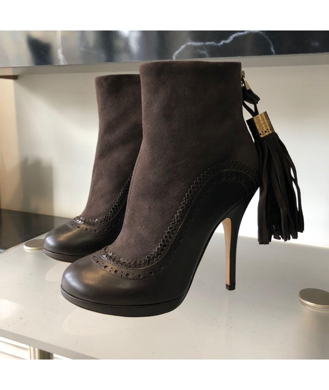 BALLY Коричневые кожаные ботильоны, фото 4
