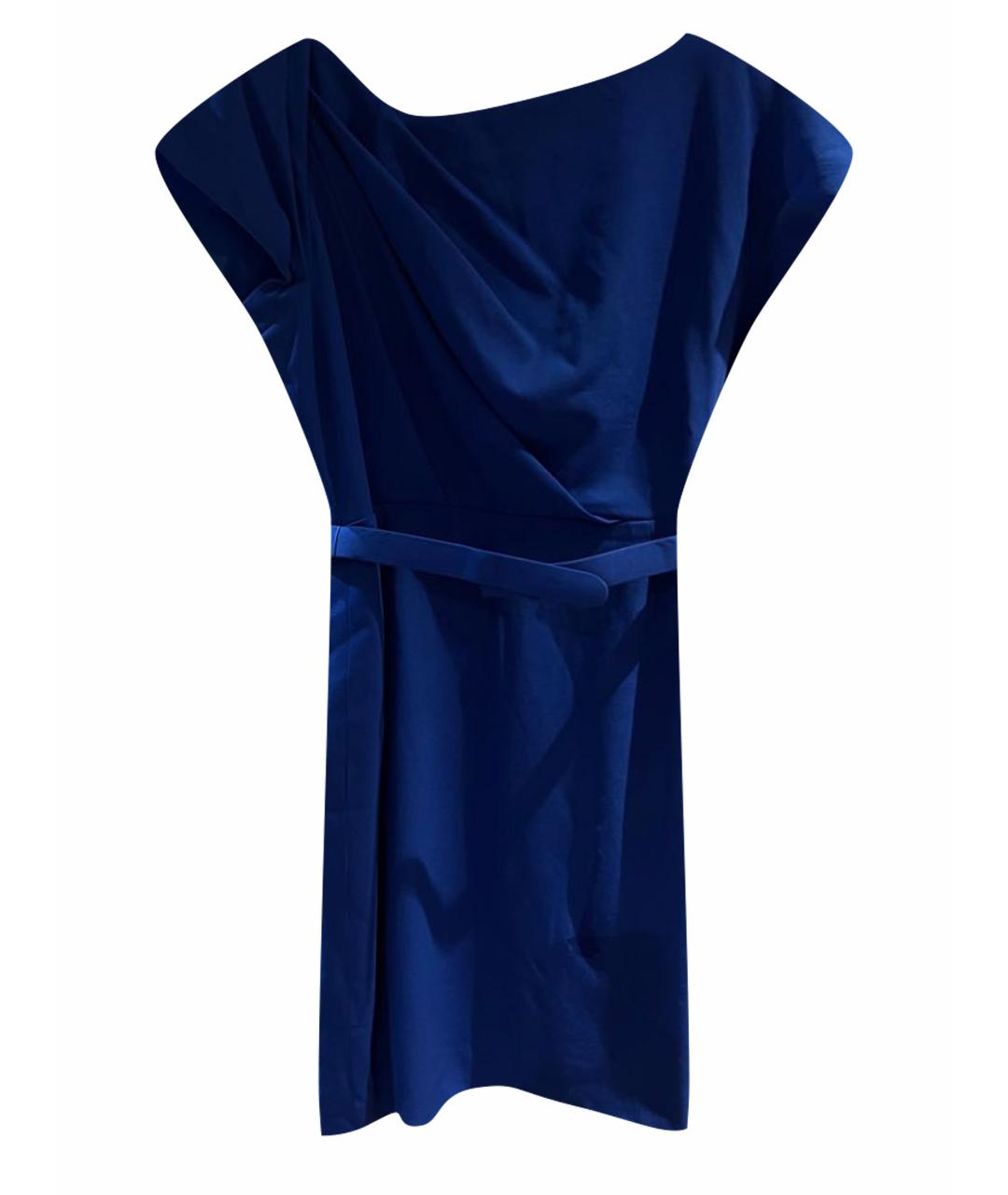 ESCADA Темно-синее шерстяное повседневное платье, фото 1