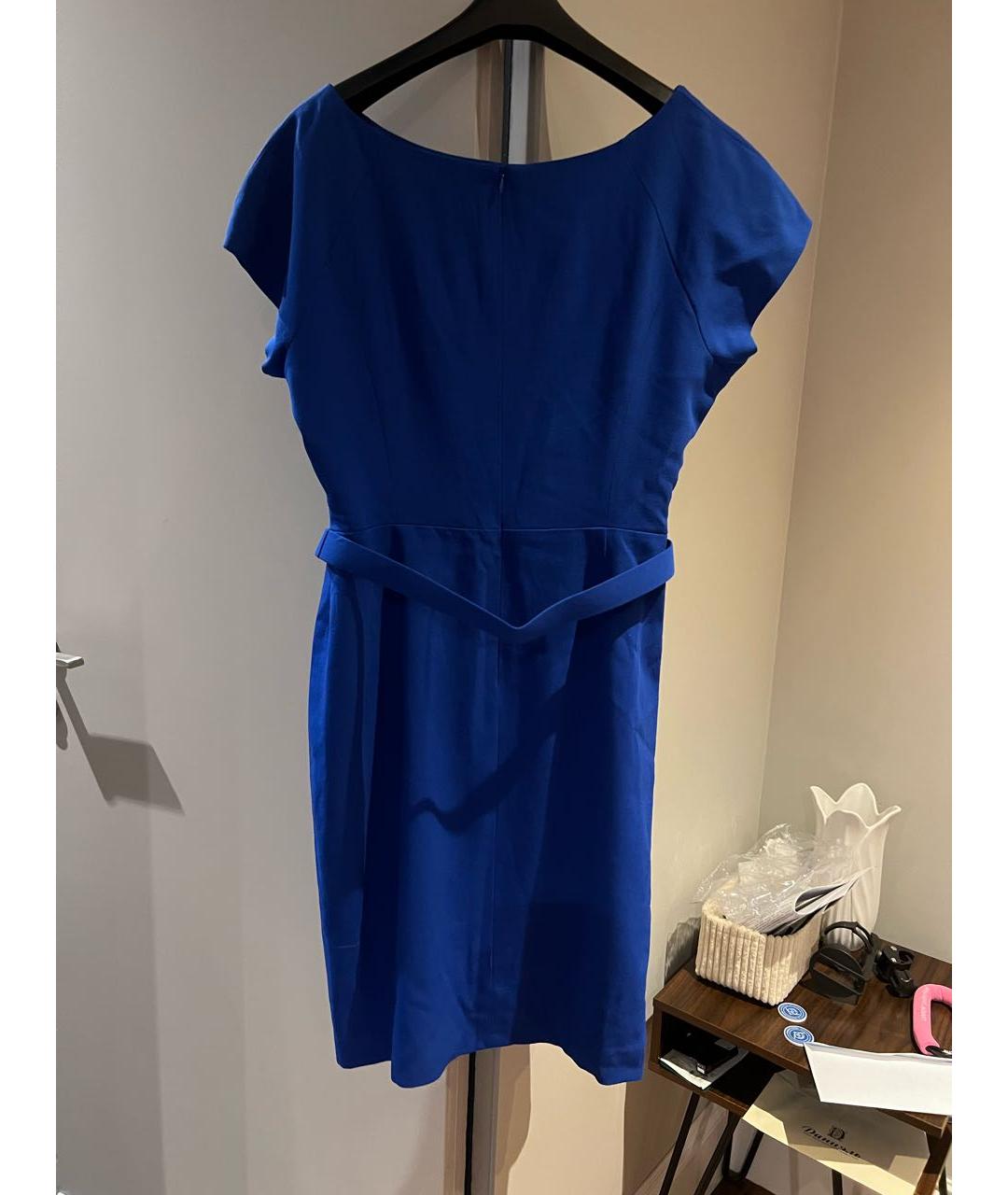 ESCADA Темно-синее шерстяное повседневное платье, фото 2