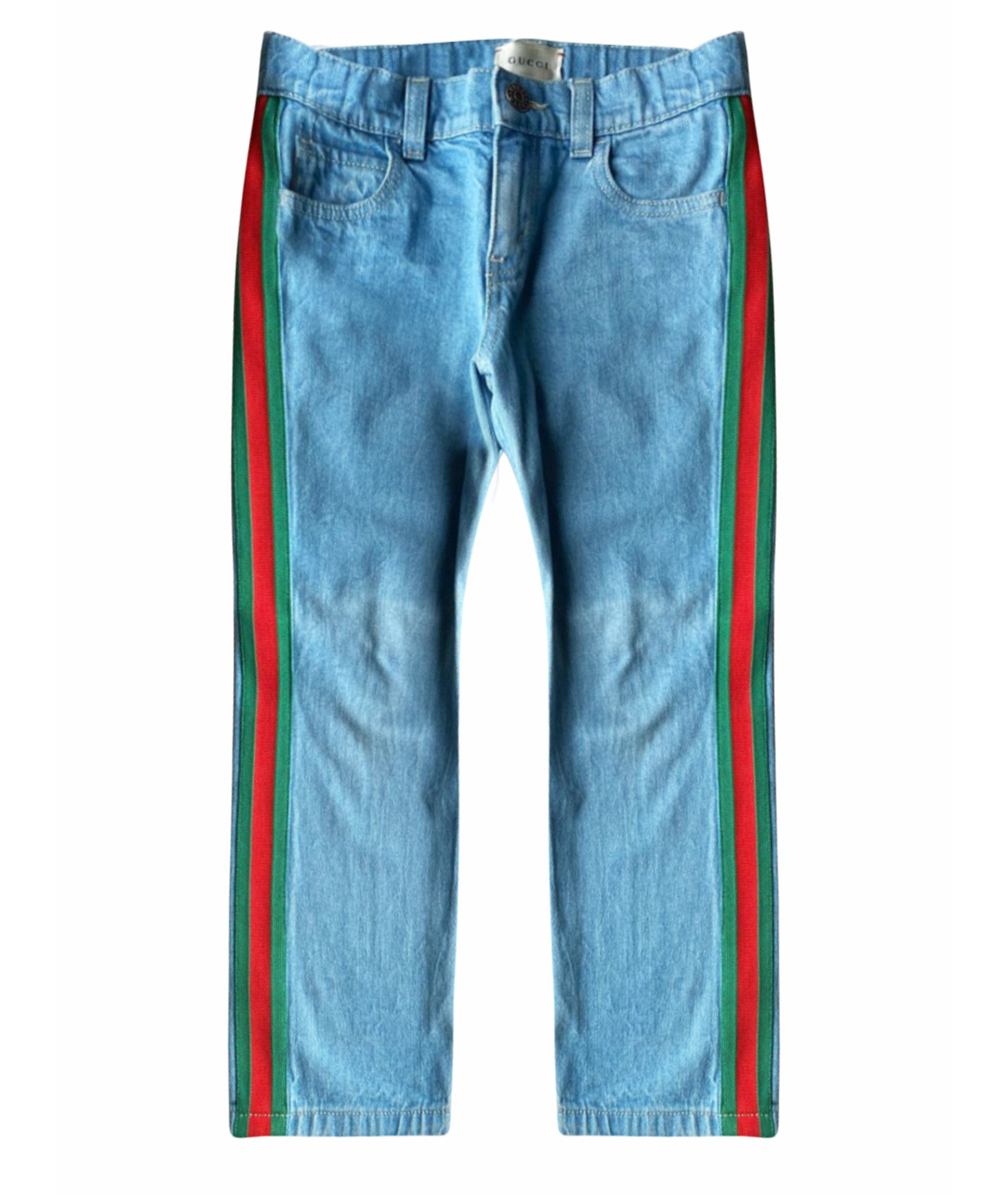 GUCCI Голубые хлопковые детские джинсы, фото 1