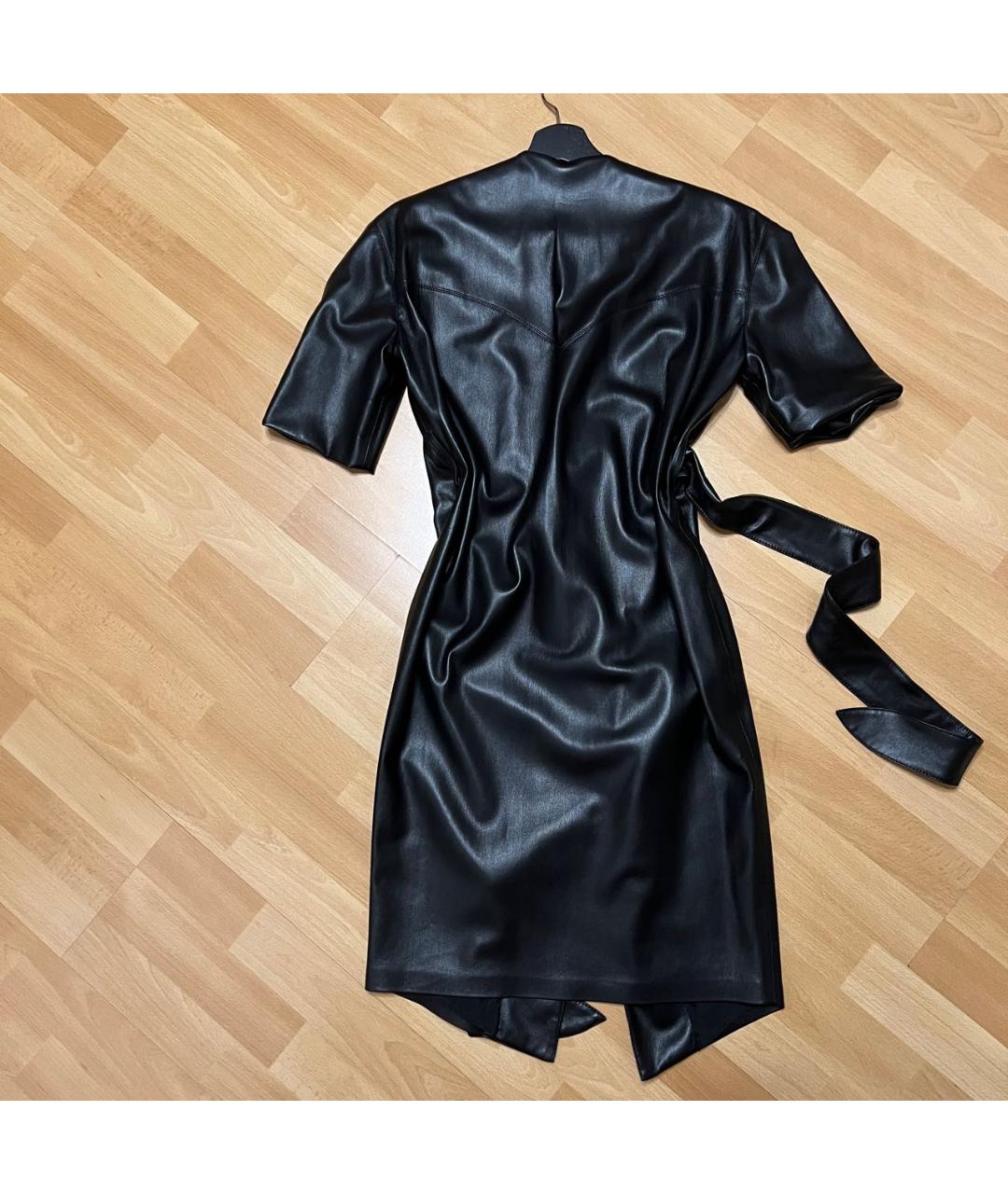 NANUSHKA Черное кожаное платье, фото 2