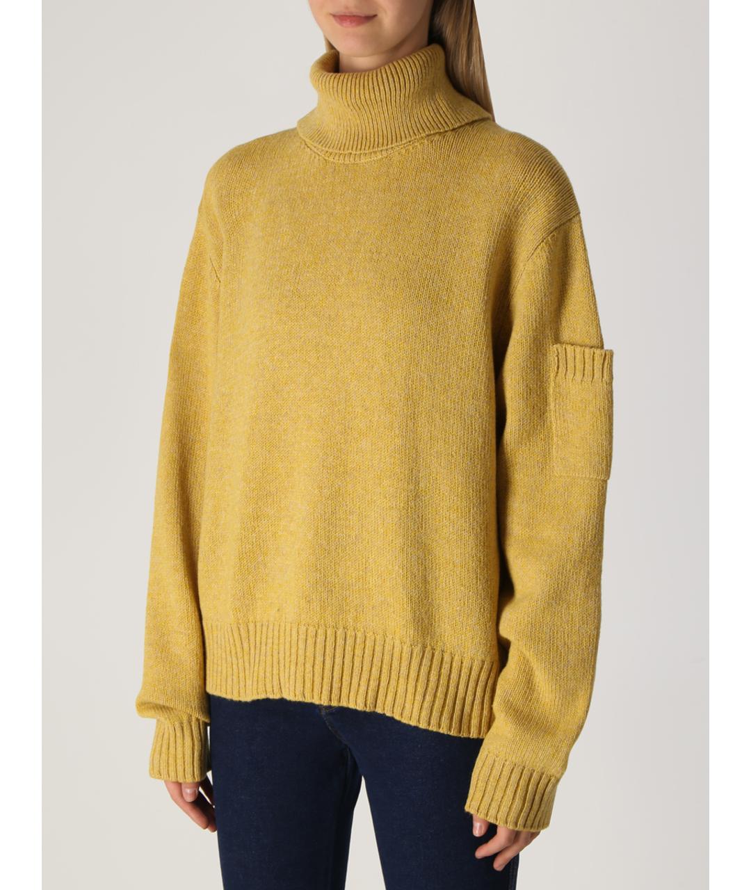 JIL SANDER Желтый джемпер / свитер, фото 4
